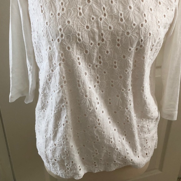 🛍️Jcrew Eyelet Top Size Small - Picture 2 of 4